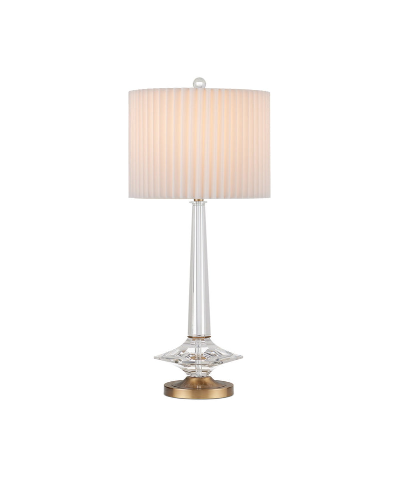 Anton Table Lamp in Clear / Antique Brass
