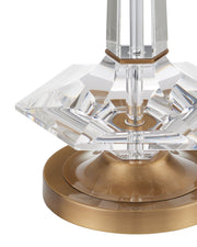 Anton Table Lamp in Clear / Antique Brass