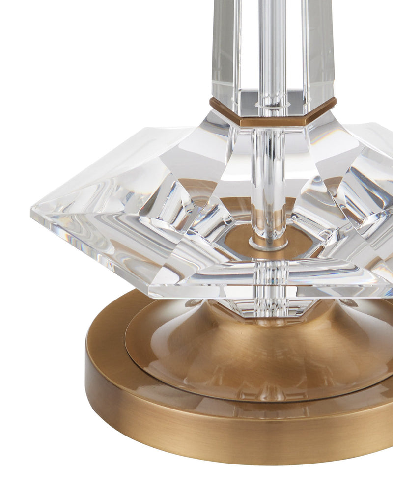 Anton Table Lamp in Clear / Antique Brass