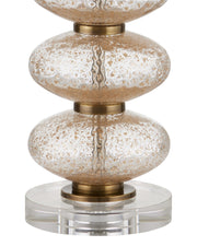 Zebulon Table Lamp in Clear with Gold Speckles / Contemporary Gold Leaf