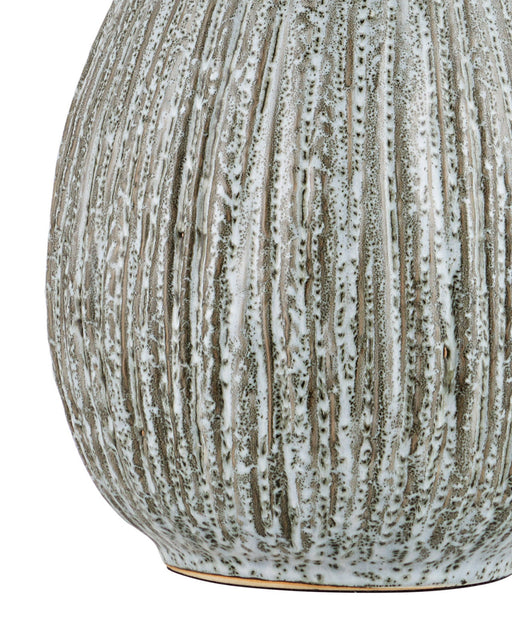 Fidella Table Lamp in Reactive Black & White / Brushed Nickel