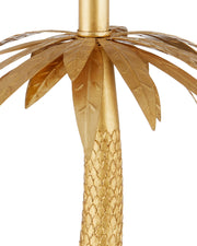 Mazari Table Lamp in Contemporary Gold Leaf / Clear