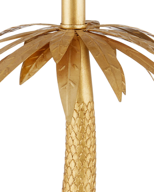 Mazari Table Lamp in Contemporary Gold Leaf / Clear