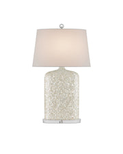 Gerri Dot Mother of Pearl Table Lamp in Natural / Clear