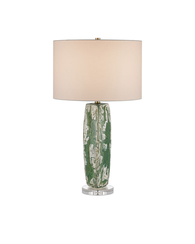Zowan Table Lamp in Green / Cream / Clear