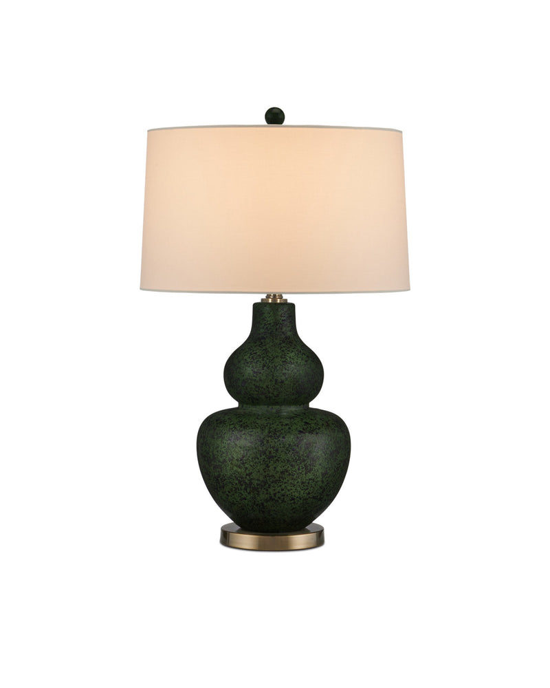 Kinnaird Table Lamp in Moss Green / Antique Brass