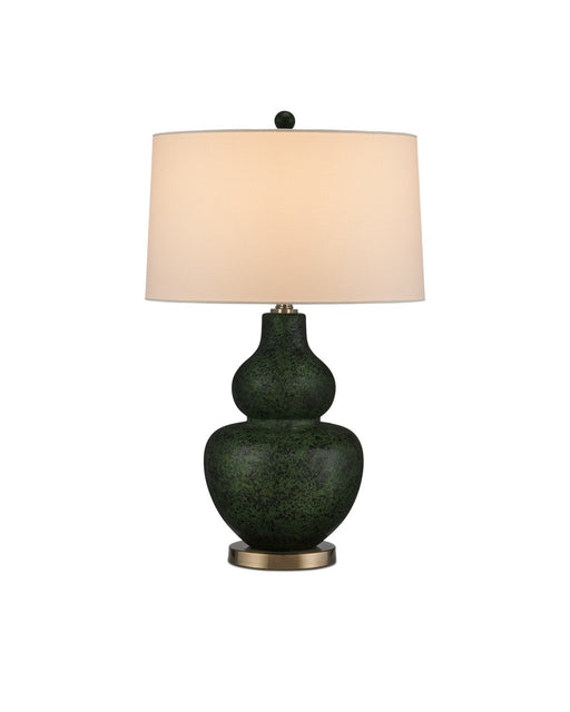 Kinnaird Table Lamp in Moss Green / Antique Brass