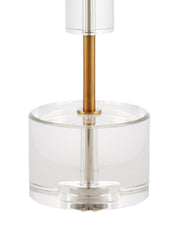 Deville Table Lamp in Clear / Antique Brass