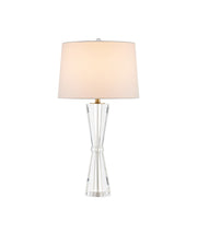 Duveen Table Lamp in Clear / Polished Brass