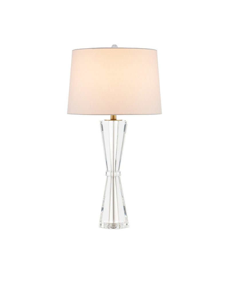 Duveen Table Lamp in Clear / Polished Brass