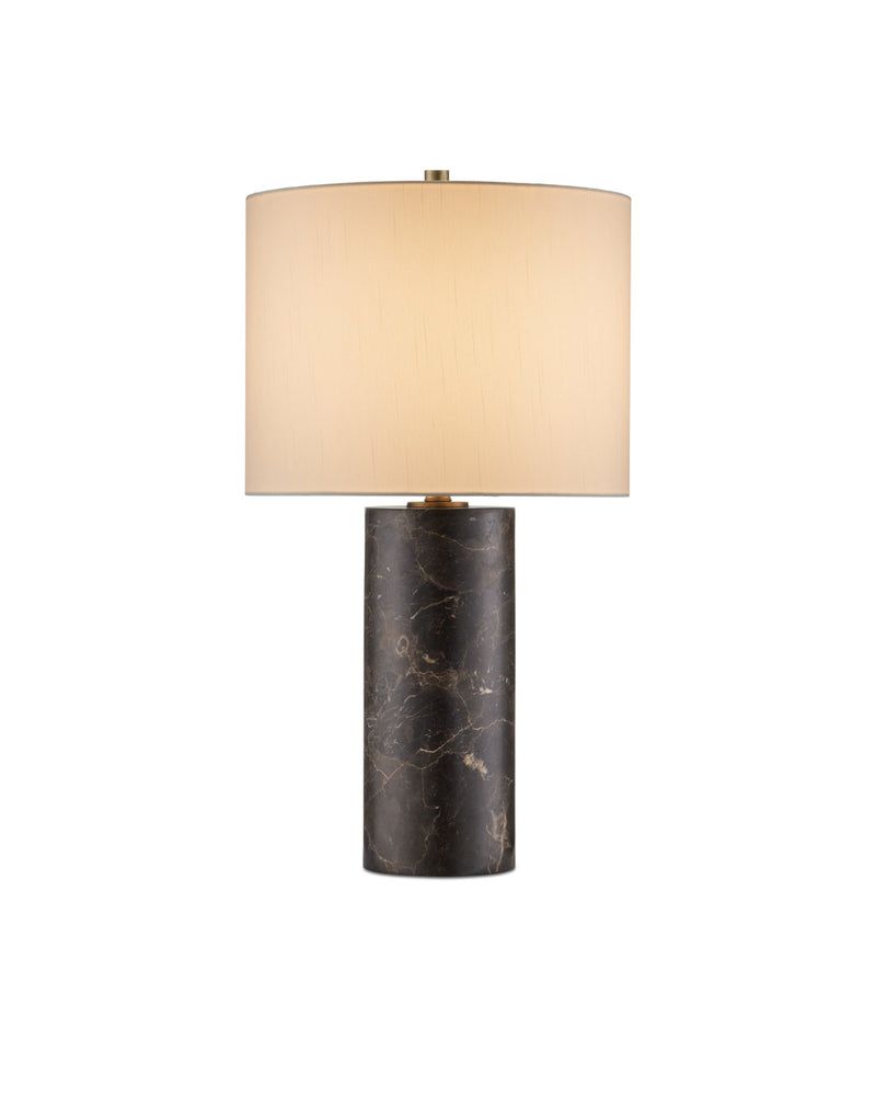 Vespera Marble Table Lamp in Coffee Brown / Antique Brass