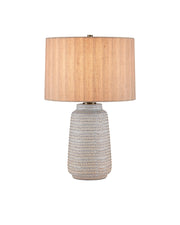 Owen Table Lamp in Off-White / Light Brown / Antique Brass