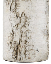 Faux Birch Table Lamp in Birch White / Gray
