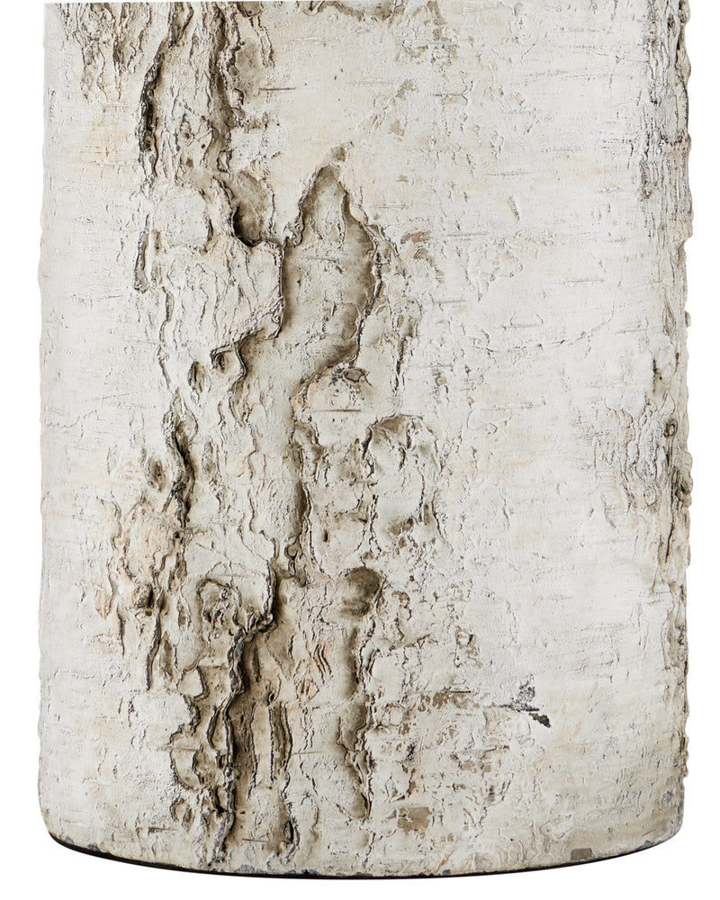 Faux Birch Table Lamp in Birch White / Gray