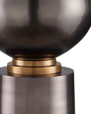 Tamerlane Table Lamp in Black Nickel / Vintage Brass