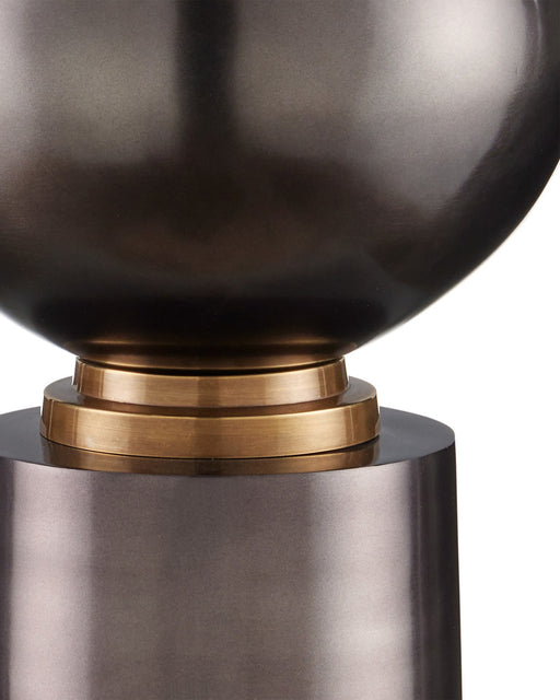 Tamerlane Table Lamp in Black Nickel / Vintage Brass