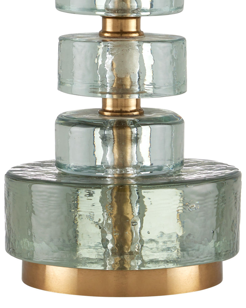 Mystras Table Lamp in Clear / Antique Brass