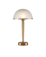 Gatsby Table Lamp in Antique Brass / Frosted