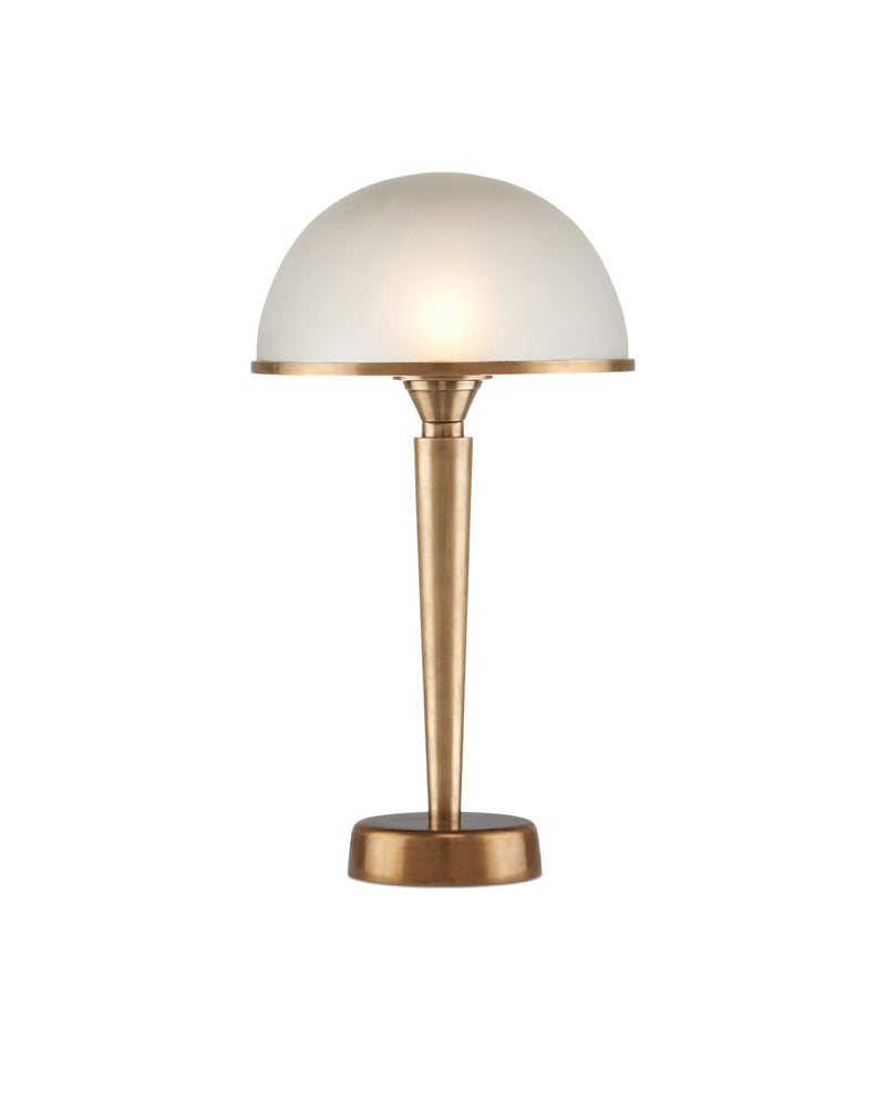 Gatsby Table Lamp in Antique Brass / Frosted