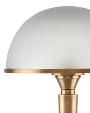 Gatsby Table Lamp in Antique Brass / Frosted