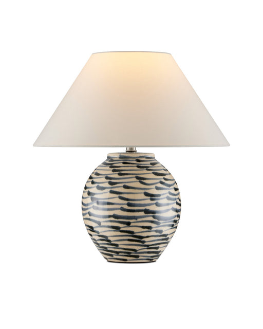 Minnows Table Lamp in Navy Blue / Beige