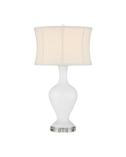 Zeta Table Lamp in White / Clear