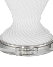Zeta Table Lamp in White / Clear