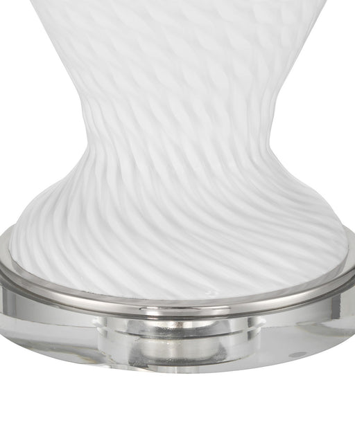 Zeta Table Lamp in White / Clear