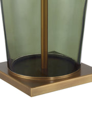Olive Table Lamp in Green / Antique Brass