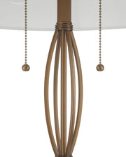 Mizner Table Lamp in Antique Brass / Clear