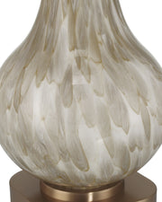 Bombon Table Lamp in Pale Brown / Off-White / Antique Brass