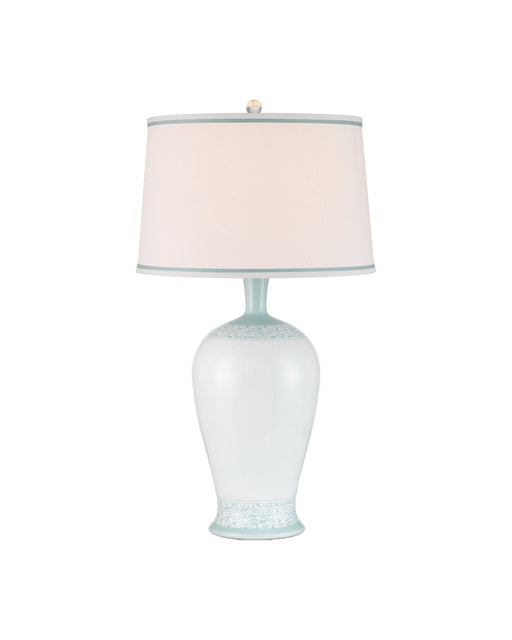 Ketty Table Lamp in White / Light Blue