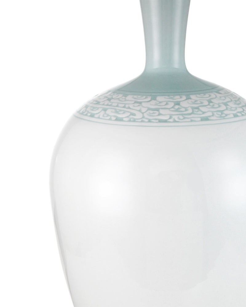 Ketty Table Lamp in White / Light Blue
