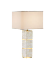 Casey Mother of Pearl Table Lamp in Natural / Brass