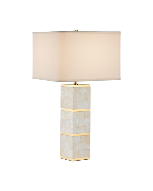 Casey Mother of Pearl Table Lamp in Natural / Brass