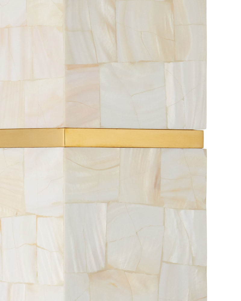 Casey Mother of Pearl Table Lamp in Natural / Brass