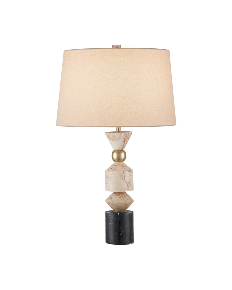 Seguso Table Lamp in Natural / Black / Brass