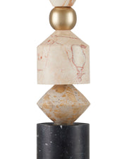 Seguso Table Lamp in Natural / Black / Brass