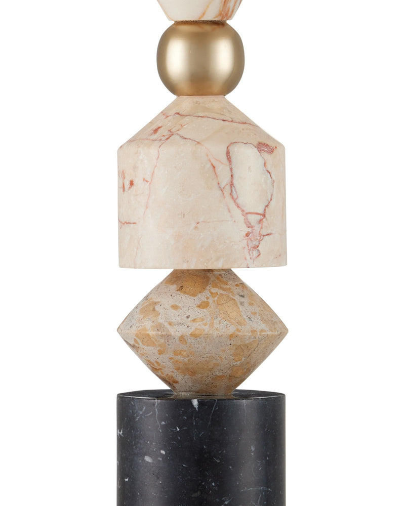 Seguso Table Lamp in Natural / Black / Brass