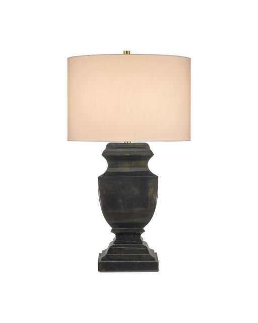 Balustrade Table Lamp in Distressed Light Black