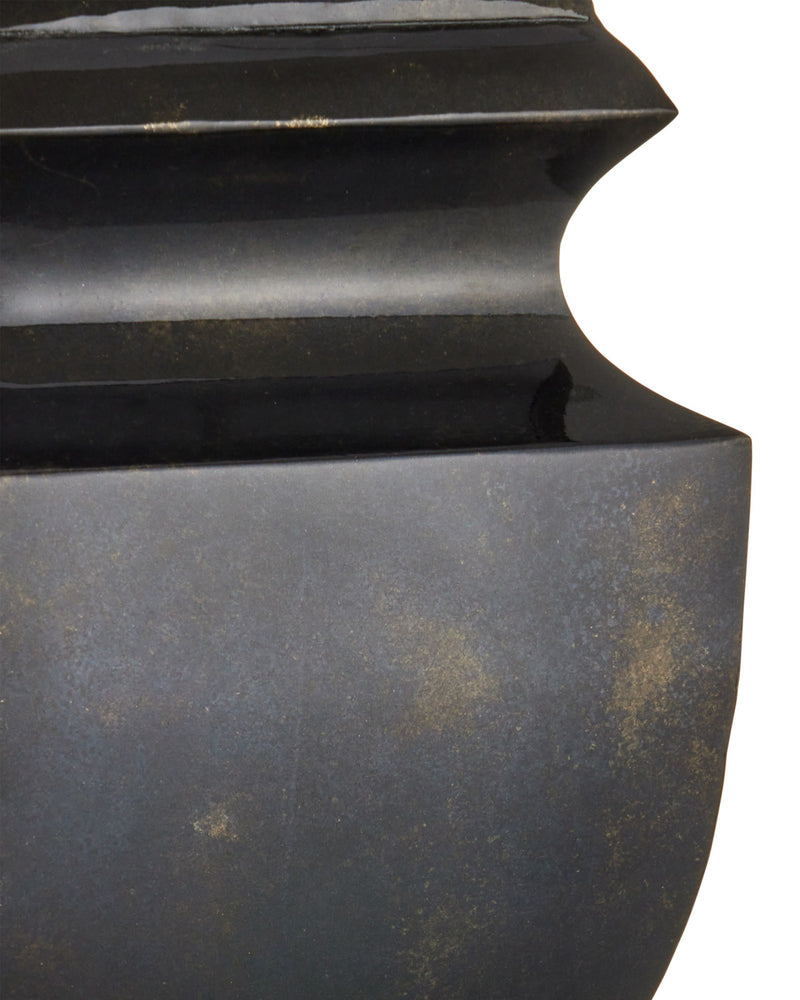 Balustrade Table Lamp in Distressed Light Black