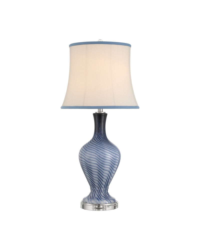 Zeta Table Lamp in Gray Blue / Clear
