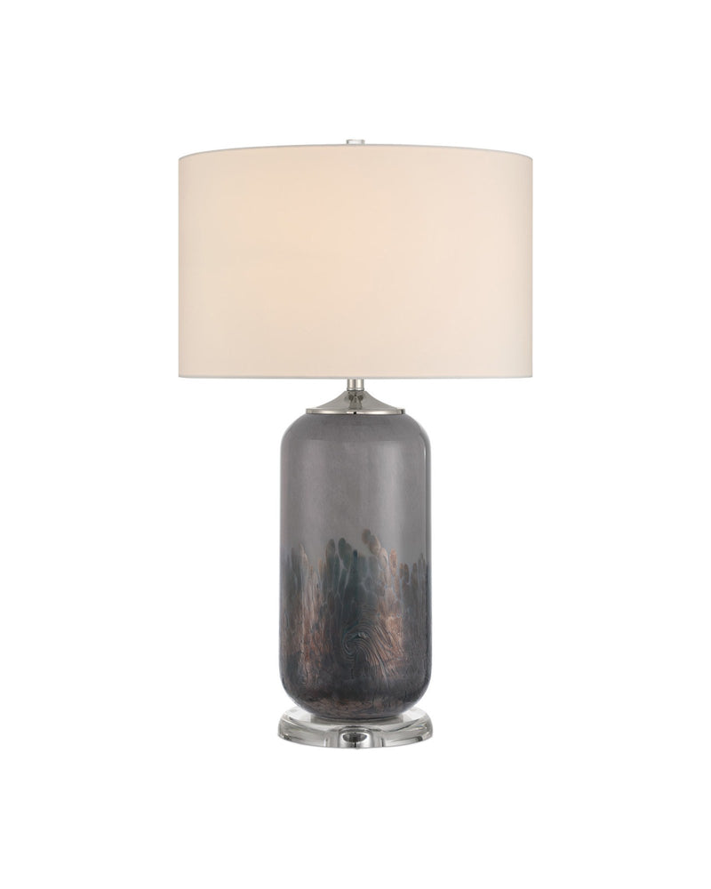 Lewes Table Lamp in Gray / Clear / Polished Nickel