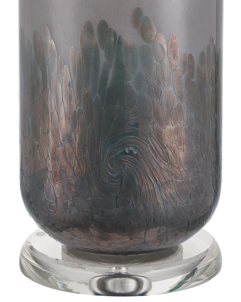 Lewes Table Lamp in Gray / Clear / Polished Nickel