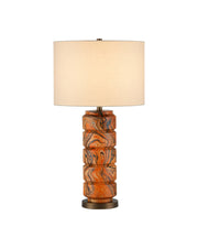 Crantock Table Lamp in Marbelized Orange