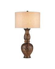 Carterton Table Lamp in Marbleized Brown