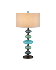 Nereid Table Lamp in Blue / Metallic Black