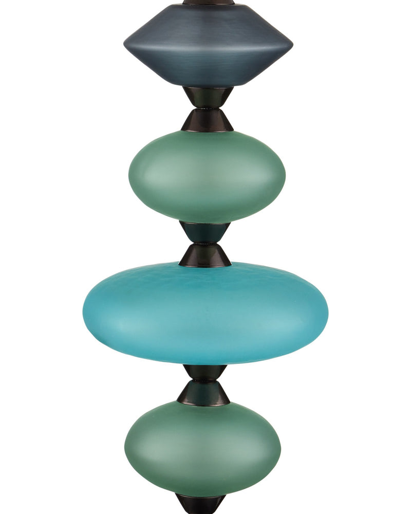 Nereid Table Lamp in Blue / Metallic Black
