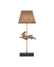 Patter Table Lamp in Vintage Brass / Black