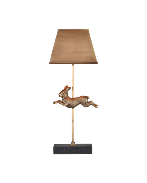 Patter Table Lamp in Vintage Brass / Black
